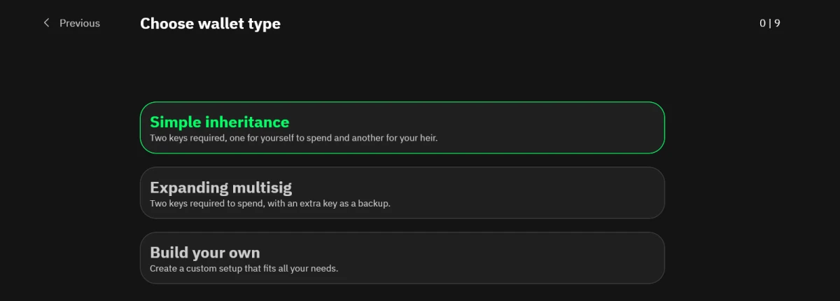 Choisir type de portefeuille