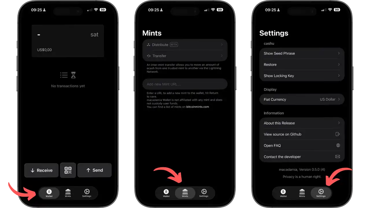 Interface principale