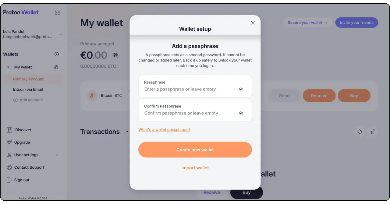 Proton Wallet | Plan ₿ Academy