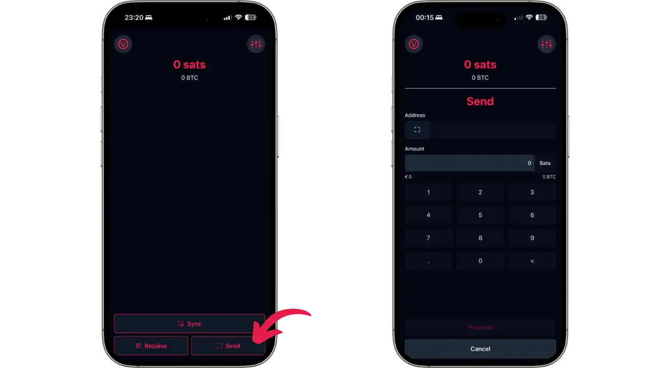 Envoi de fonds depuis Silentium